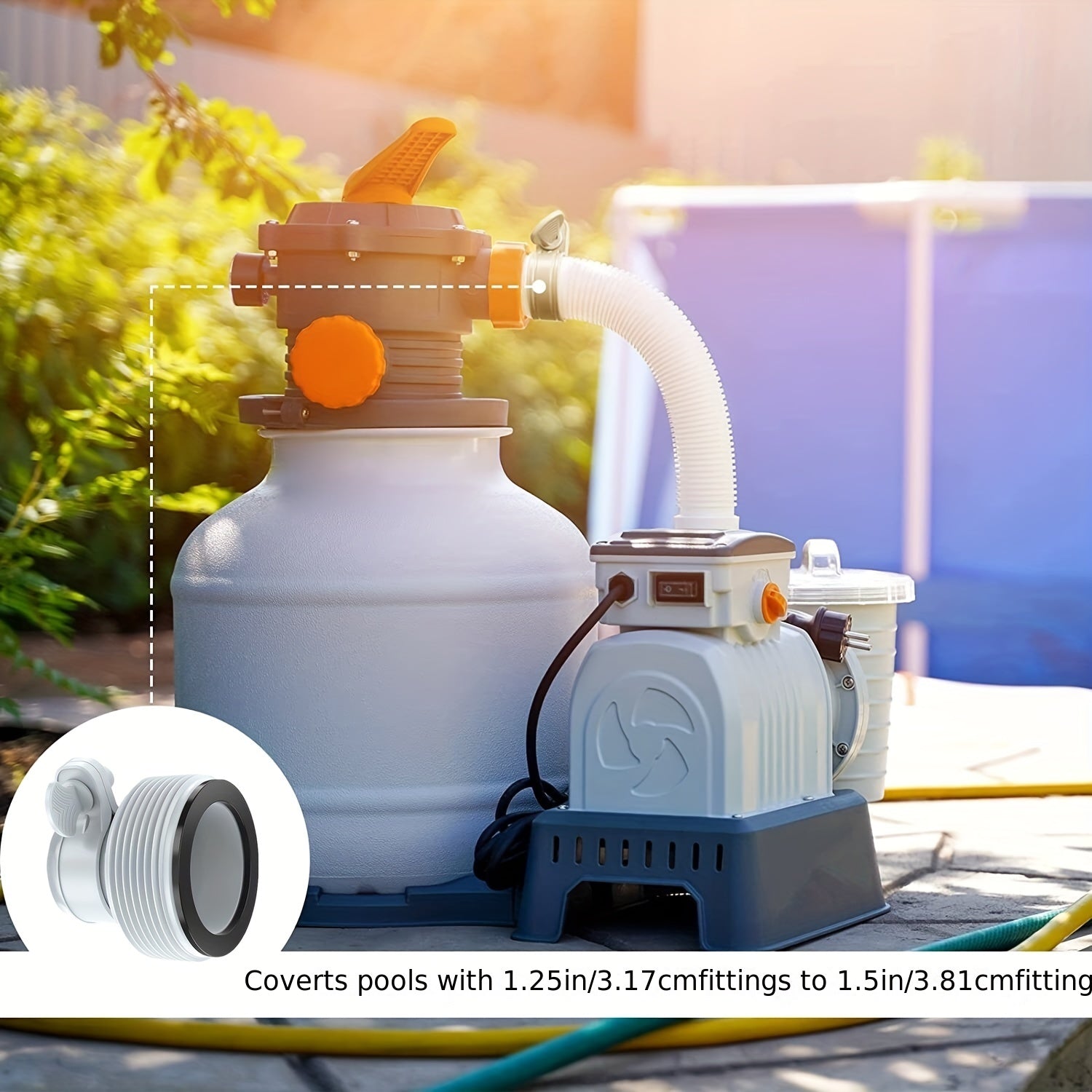 Pool Hose Adapters 1.25 to 1.5 Type B Conversion Kit