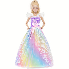 Doll Wedding Dress Lace Princess Party Prom Dress for 11.5-Inch Doll