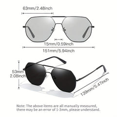 Men's Polarized Sunglasses Lightweight Metal Frame Driving Fishing Glasses