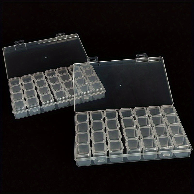 28 Grid Unloading Nail Box Beaded Storage Box High Transparent PP Empty Box