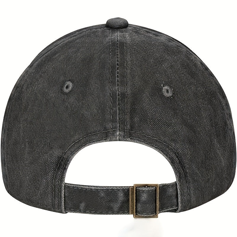 Unisex Distressed Letter Printed Hat Sunscreen Cap