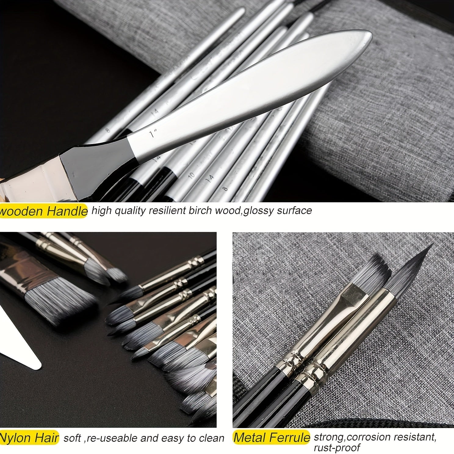 24pcs Expert Series Art Brush Set with Portable Case