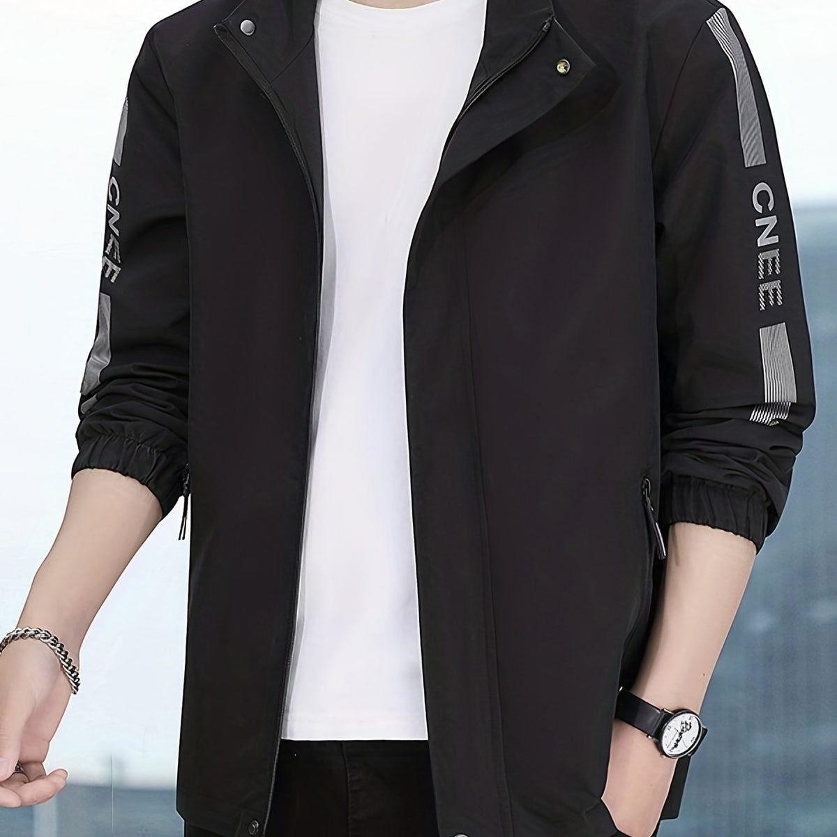 Men's Outdoor Windbreaker Jacket for Spring Autumn Hiking