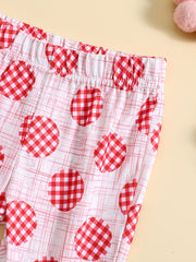 Baby Girls Casual Plaid Flared Pants for Summer