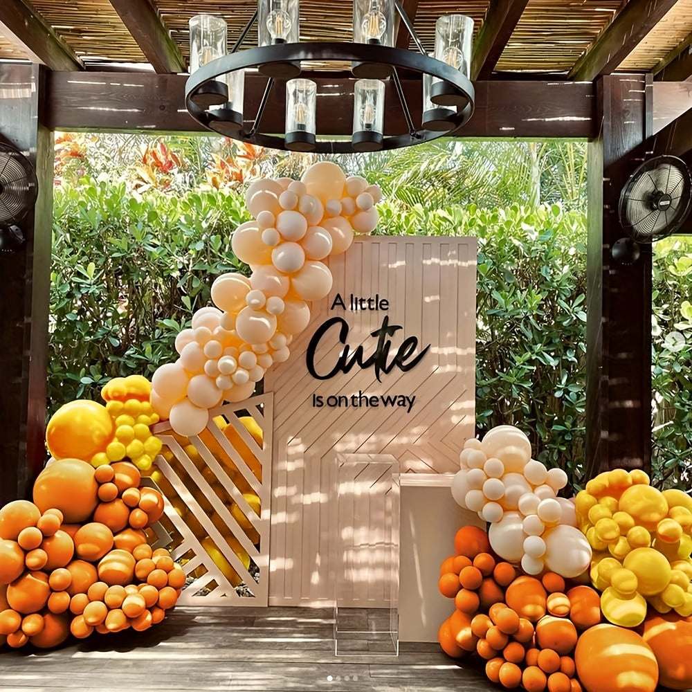 Orange & Yellow Balloon Garland Arch Kit for Baby Shower Birthday Party