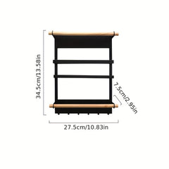 Magnetic Spice Rack with Paper Towel Holder Kitchen Storage