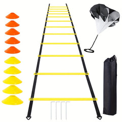 Agility Ladder Set with Obstacles and Bag