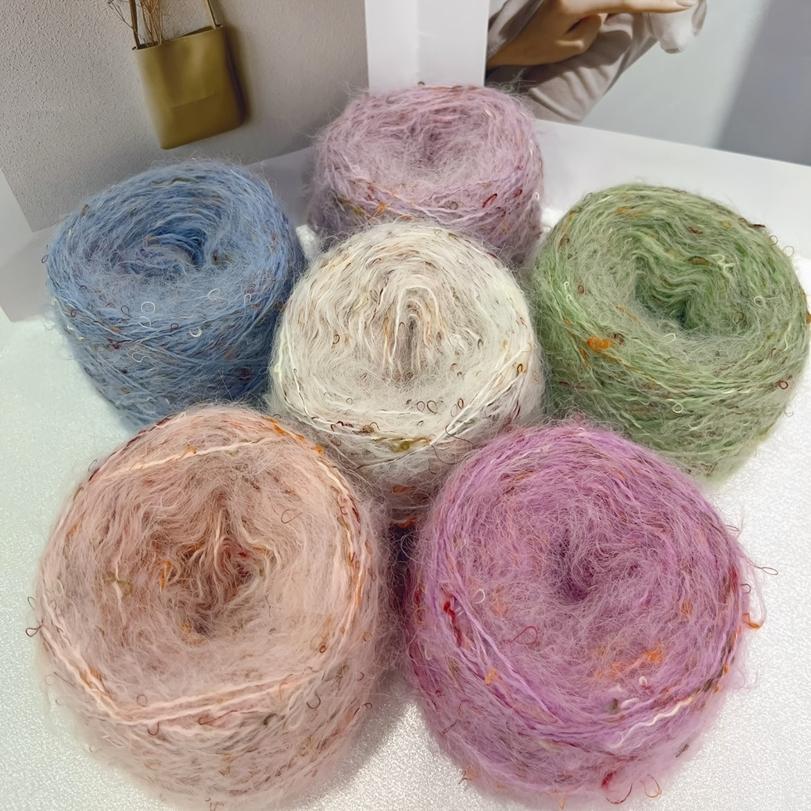 Maheihua Circle Knitted Wool Ball Soft Skin Friendly DIY 50g