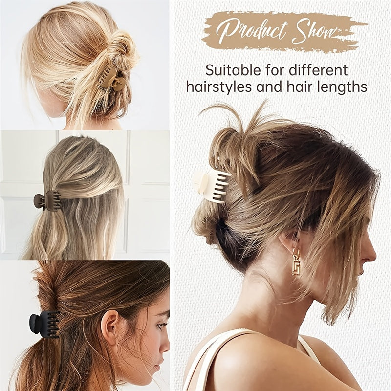 4pcs Small Hair Claw Clip Matte Non-slip Short Hair Accessories