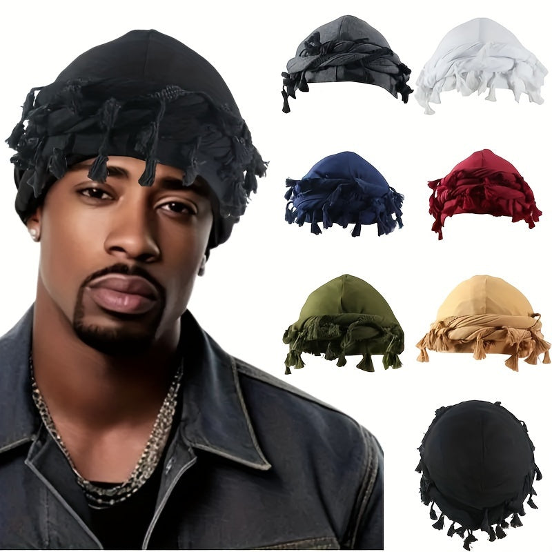 Vintage Twist Head Wraps Turban with Tassel