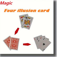 Magic Props Four Card Transformation Close Up Magic Tools
