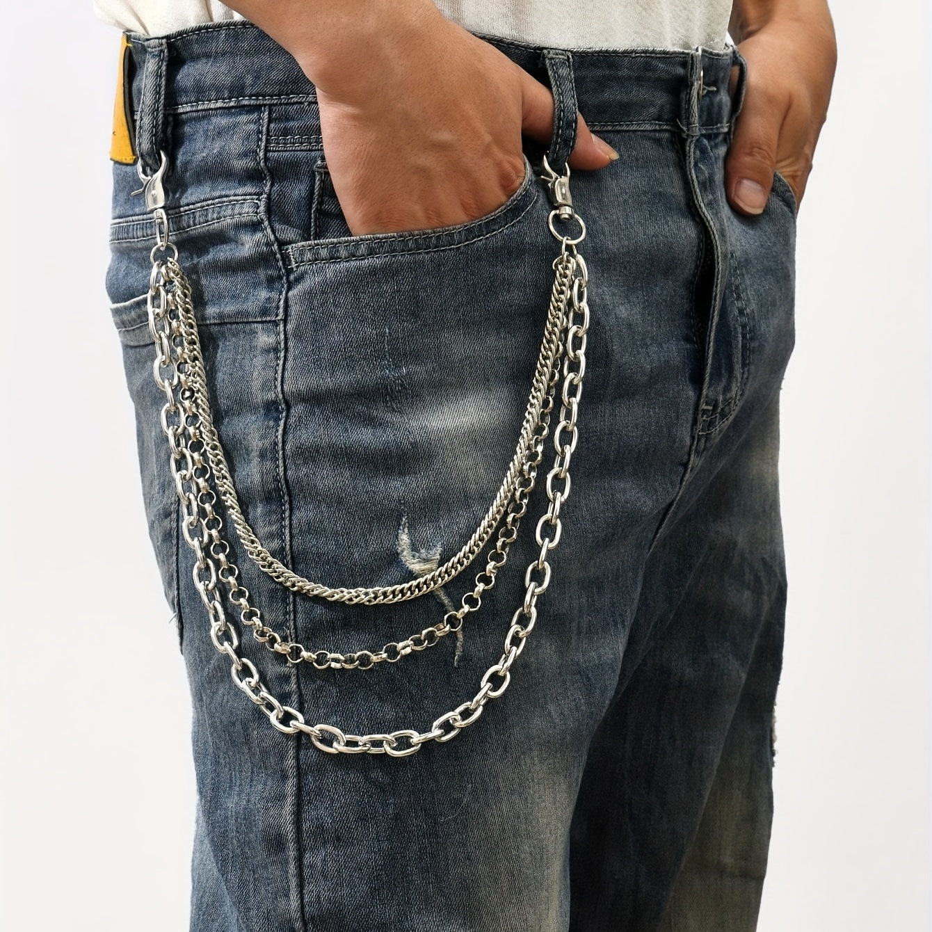 Tassel Keychain Pocket Chain Pants Trousers Chain Layered Waist Tassel Chain