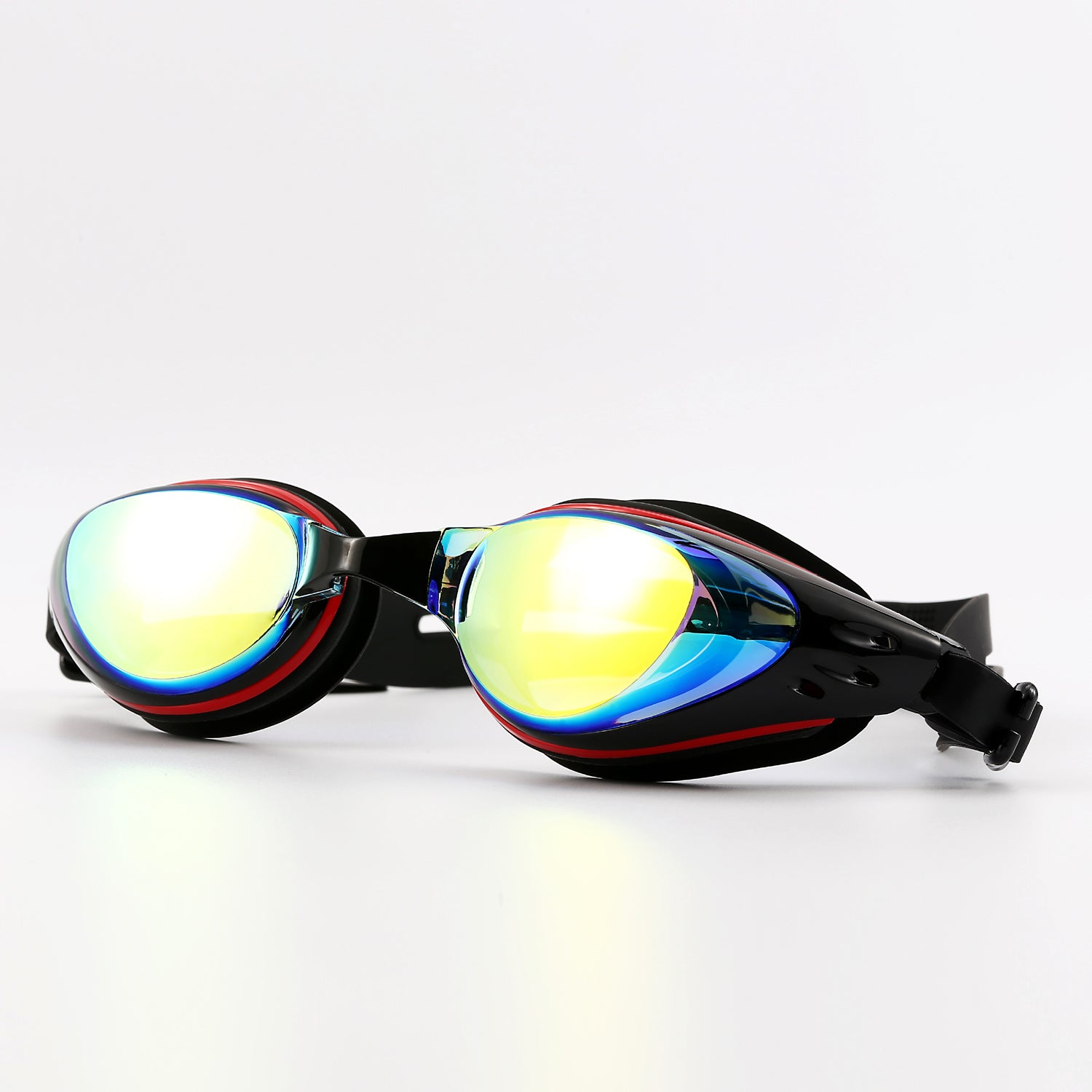 Electroplating Anti-fog HD Swimming Goggles Set with Cap, Nose Clip, Earplugs