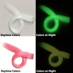 4-Piece Glowing Hairpieces for Nighttime Events, Music Festivals, and Clubs