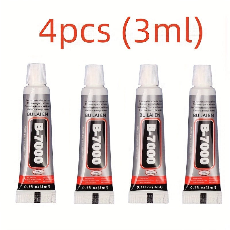 4pcs B7000 3ml Waterproof Strong Glue For DIY Jewelry Crafts