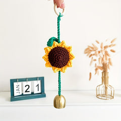 Summer Sunflower Wind Chime Car Charm - Romantic Birthday Gift