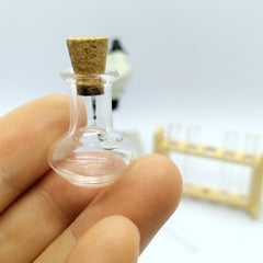 10pcs Mini Dollhouse Science Lab Set Microscope Test Tubes - Plastic Wood Glass