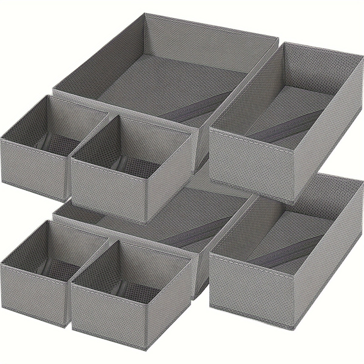 8pcs Foldable Storage Boxes Drawer Divider Organizer Underwear Bra Tie Sock
