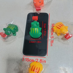 5pcs Funny Frog Toys with Tongue Out Party Favors & Durable Rubber