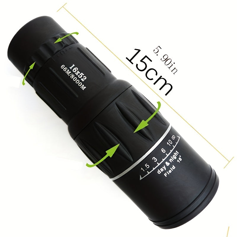 16X52 Monocular Telescope HD Waterproof Durable for Outdoor Concert