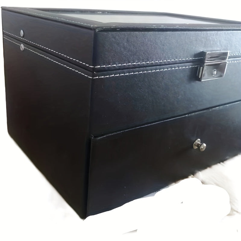 1pc PU Leather 20 Bit Watch Storage Box Watch Box