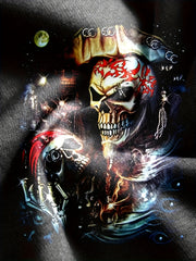 Skull 3D Pattern Print Men's Short Sleeve T-shirt Graphic Tee