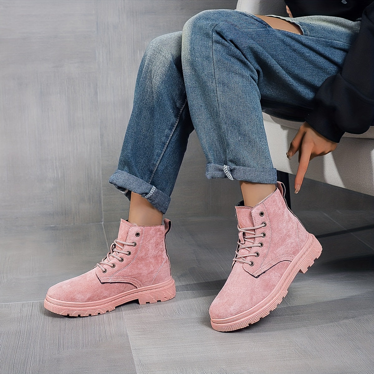 Classic Non Slip Flat Walking Boots Lightweight Shoes