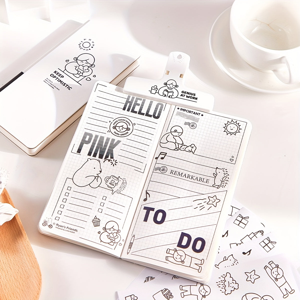 A6 Portable Pocket Weekly Planner Notebook 2 Stickers For 6 Styles