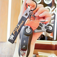 Cool Motorcycle Keychain Bag Charm Pendant Ornament