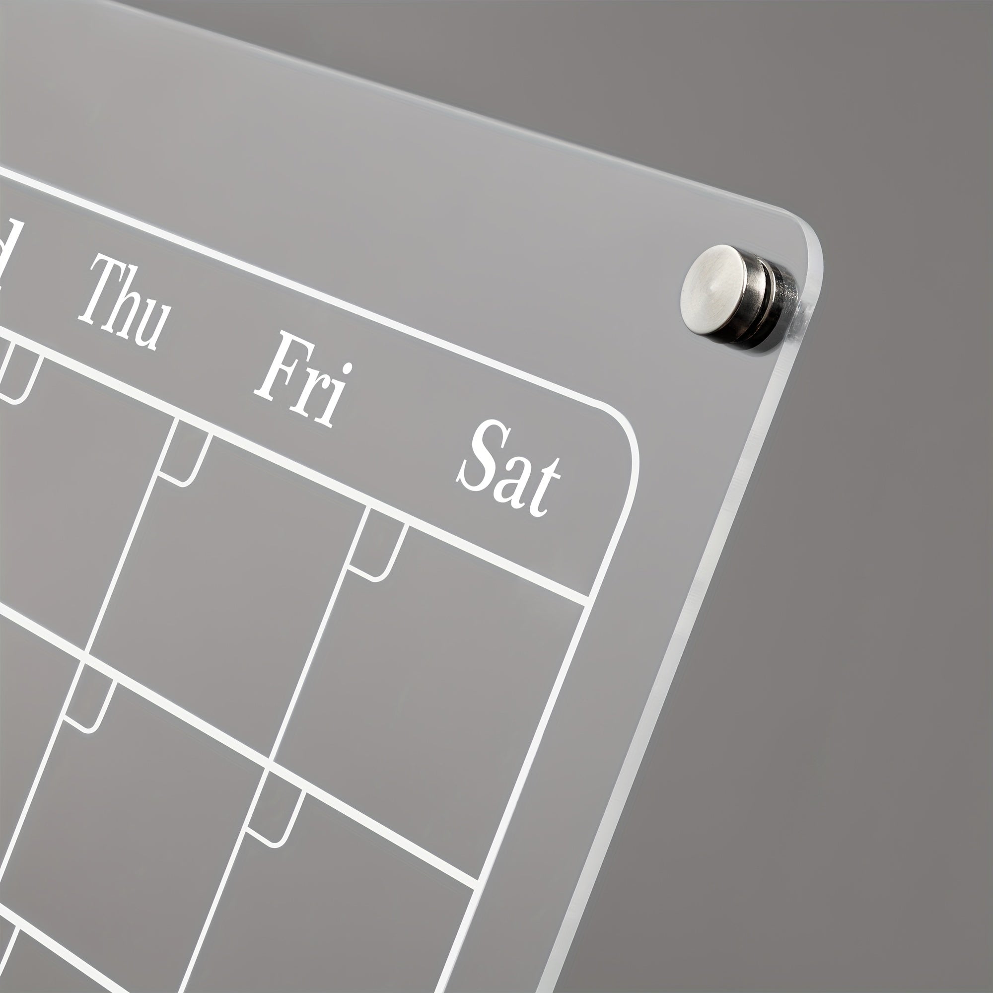 Acrylic Magnetic Blank Board Calendar For Fridge - Clear Dry Erase Planner