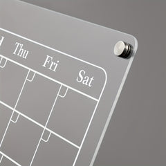 Acrylic Magnetic Blank Board Calendar For Fridge - Clear Dry Erase Planner