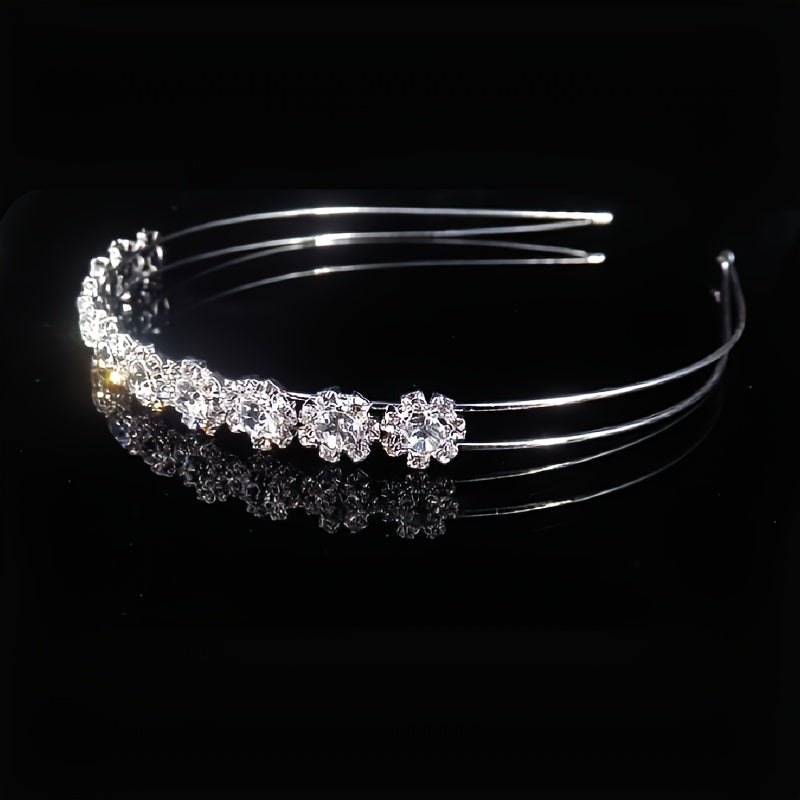 Sparkly Crystal Headband Crown Hair Accessories for Women Girls