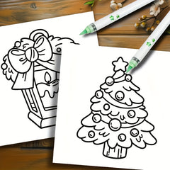 Christmas Coloring Book 19x19 24 Pages Soft Cover Relaxation Parent Bonding Gift