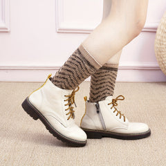 Stripe Print Socks Soft Mid Tube Socks Women's Stockings