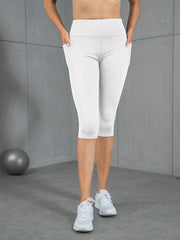 Women's Sports Fitness Yoga Leggings Stitched Cropped Pants