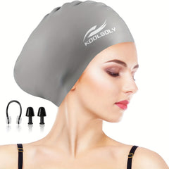 Swim Cap With Ear Protection and Nose Clip