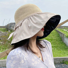 Foldable Bucket Hat Sunscreen Fisherman Hat Outdoor Travel Beach Hat