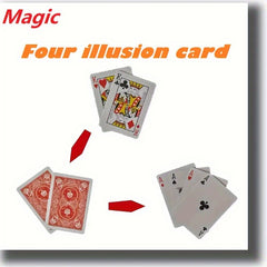 Magic Props Four Card Transformation Close Up Magic Tools