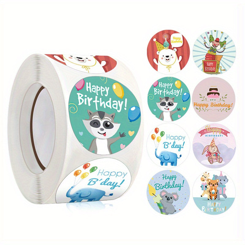 500pcs Adorable Birthday Stickers for Kids