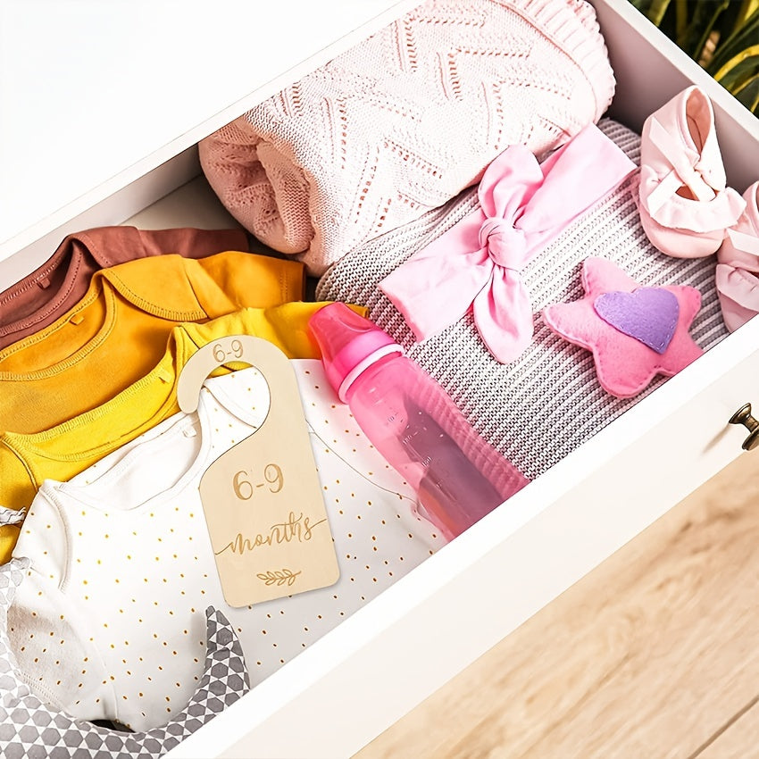 Stylish Wooden Divider for Baby's Closet, Newborn to 24 Months