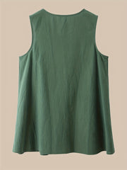  Women's Tank Top Plain Round Neck Summer Thin Comfy