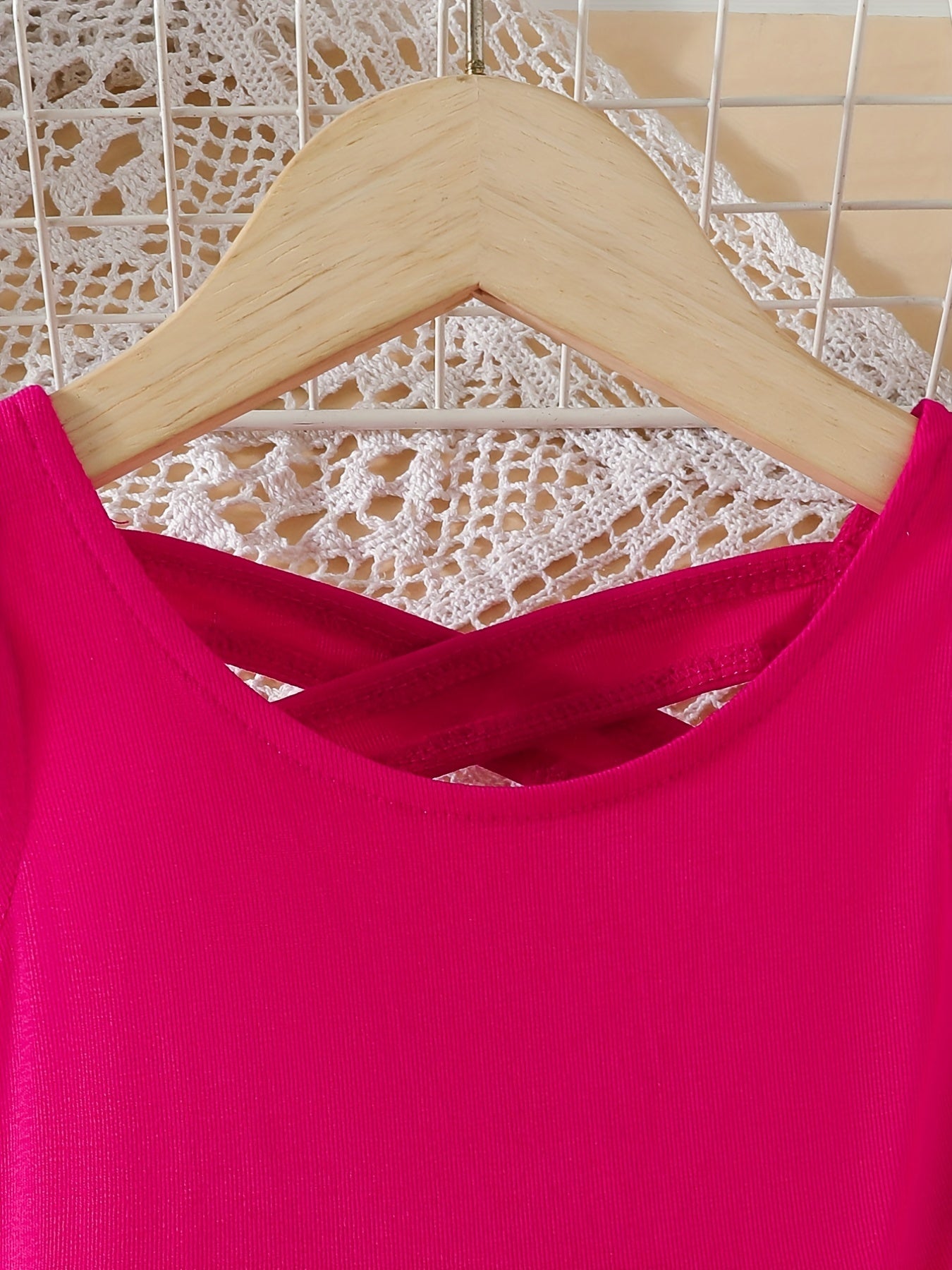Girls Crisscross Back Vacation Dress