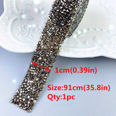 1yard Self Adhesive Crystal Rhinestone Ribbon Sticker Roll