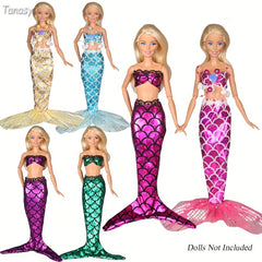 Mermaid Swimsuits For Dolls Perfect Summer Gift For Girls