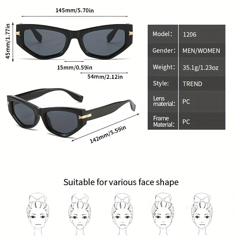 Y2K Cat Eye Sunglasses Mod Anti Glare UV400