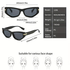Y2K Cat Eye Sunglasses Mod Anti Glare UV400