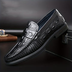 Men's Textured Non-Slip Dress Loafers