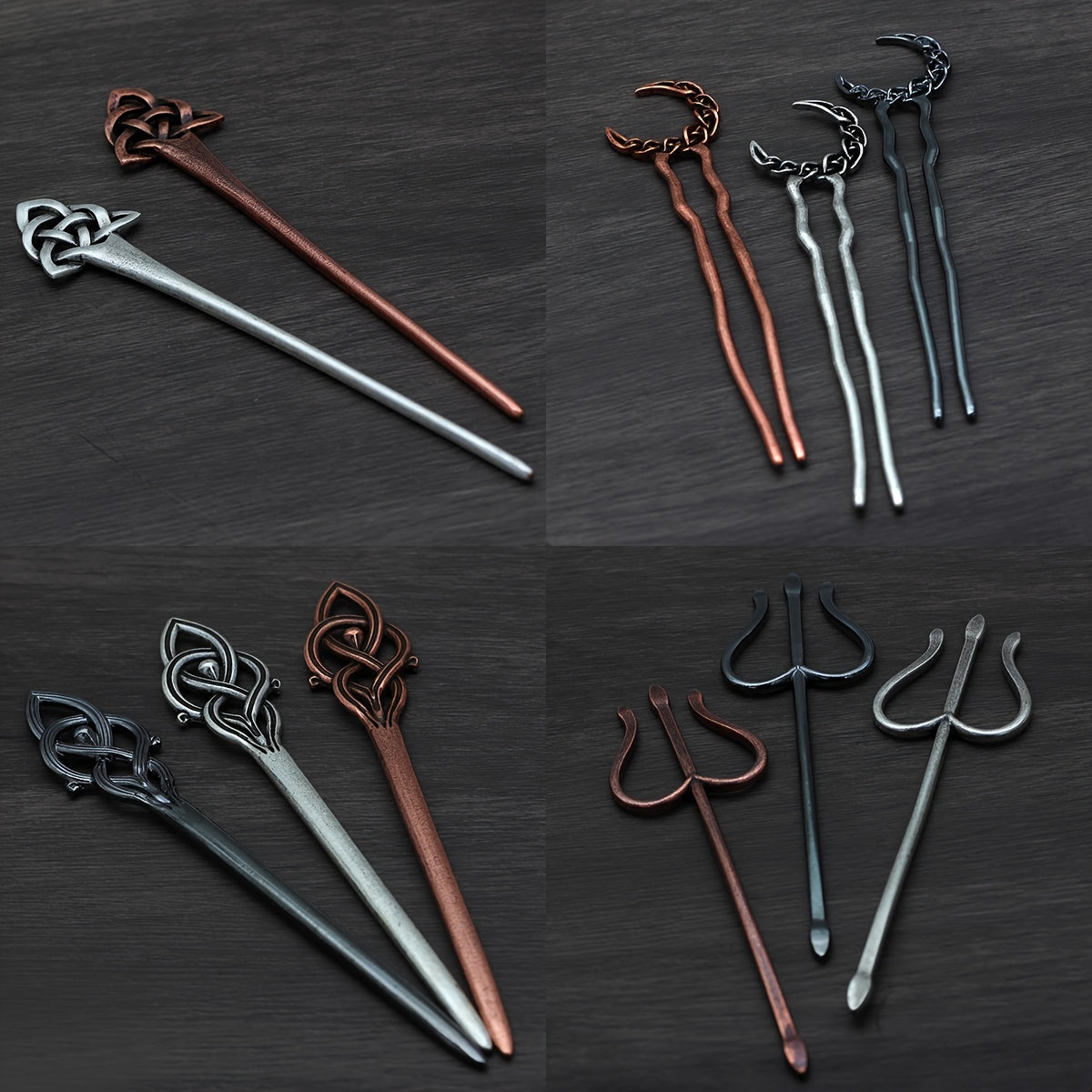 Moon Alloy Hairpin Vintage Metal Chignon Chinese Style Hair Accessories