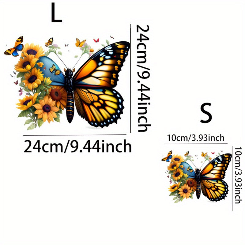 2pcs Butterfly Shape Heat Transfer Stickers For T shirt Jeans