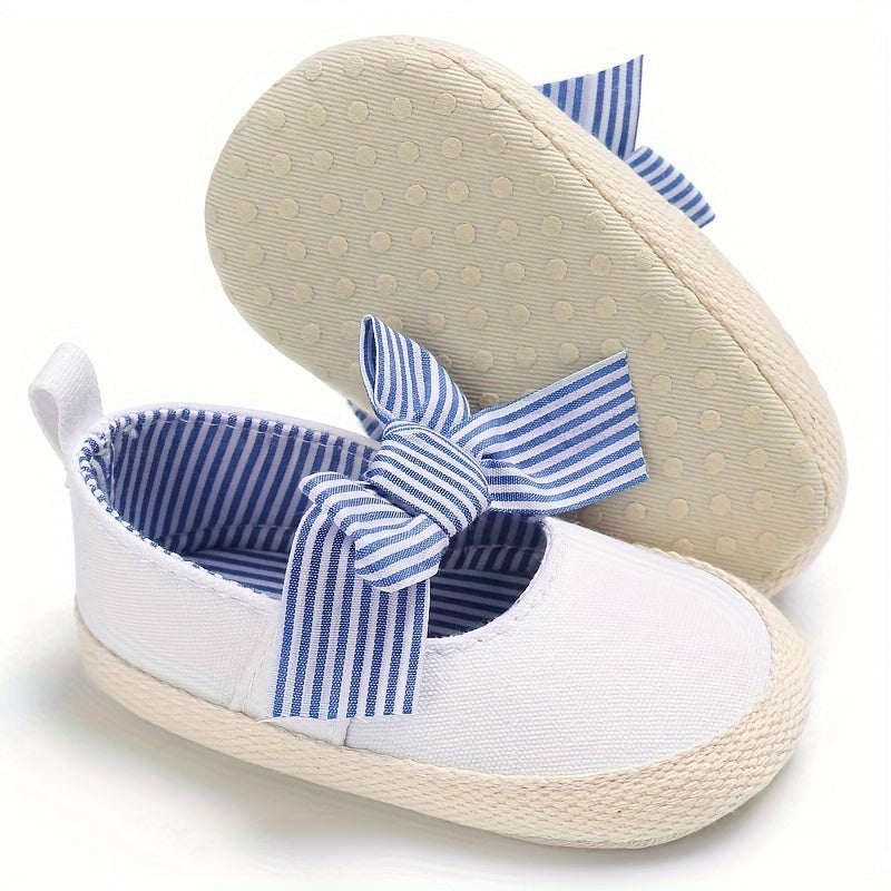 Bowknot Sneakers For Baby Girls Lightweight Non slip Walking Shoes